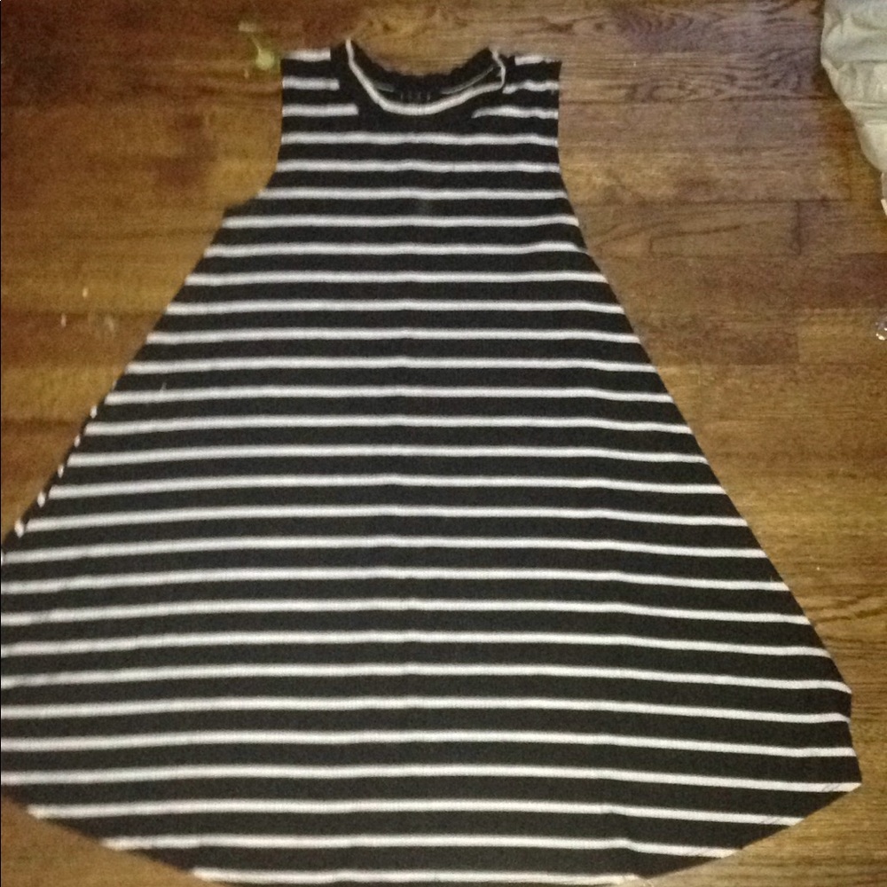 Black and white striped Teens Romper